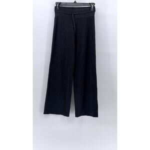 UNBRANDED Women's Charcoal Gray Drawstring Wide-Leg Relaxed Fit Pants SZ XS